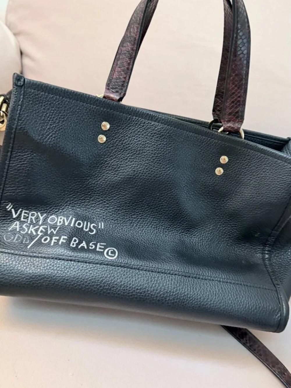 RARE Coach x Jean-Michel Basquiat Dempsey Carryall C5661 Black Leather